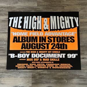 Vintage Rawkus Records The High & Mighty Home Field Advantage Promo Poster